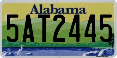 AL license plate 5AT2445