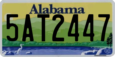AL license plate 5AT2447