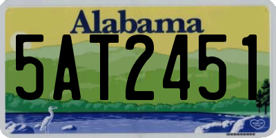 AL license plate 5AT2451