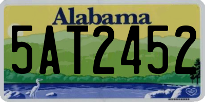 AL license plate 5AT2452