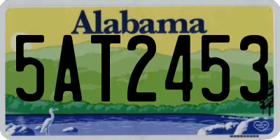 AL license plate 5AT2453