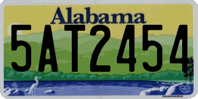 AL license plate 5AT2454