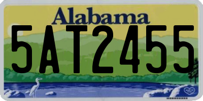 AL license plate 5AT2455