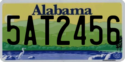 AL license plate 5AT2456