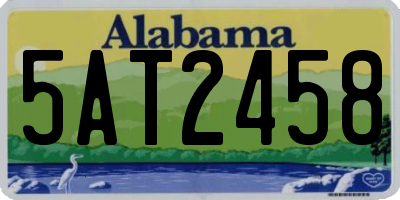 AL license plate 5AT2458