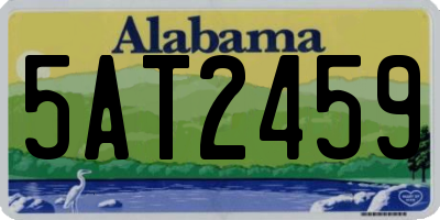 AL license plate 5AT2459