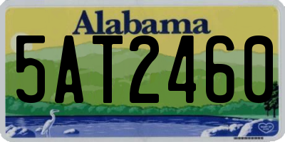 AL license plate 5AT2460