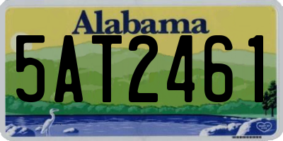 AL license plate 5AT2461