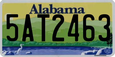 AL license plate 5AT2463