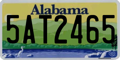 AL license plate 5AT2465