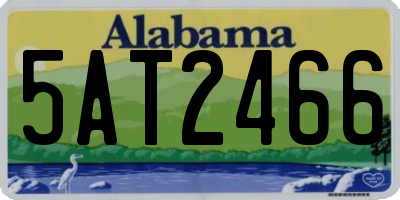 AL license plate 5AT2466