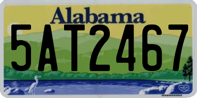 AL license plate 5AT2467