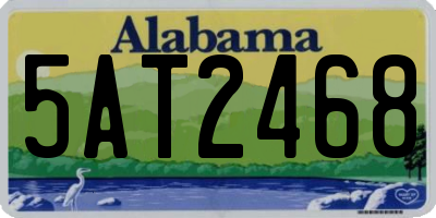 AL license plate 5AT2468