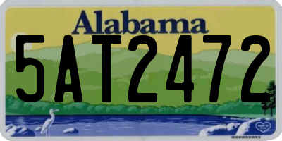 AL license plate 5AT2472
