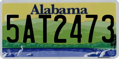 AL license plate 5AT2473