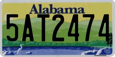 AL license plate 5AT2474