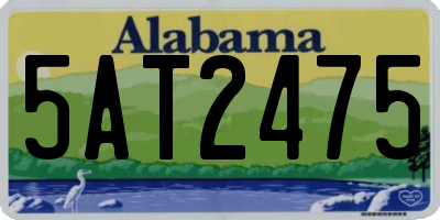 AL license plate 5AT2475