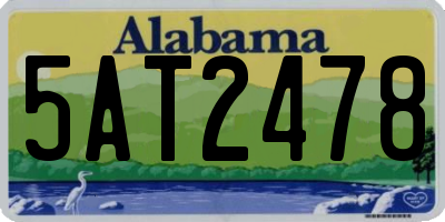 AL license plate 5AT2478
