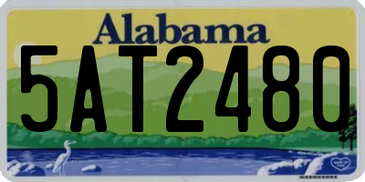 AL license plate 5AT2480