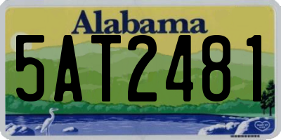 AL license plate 5AT2481