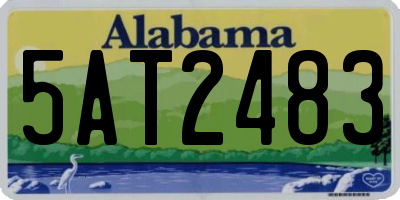 AL license plate 5AT2483