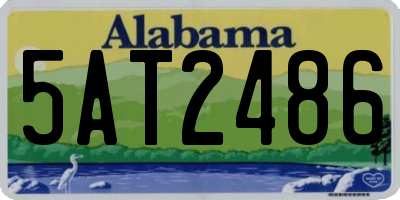AL license plate 5AT2486