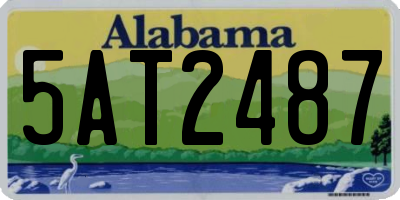 AL license plate 5AT2487