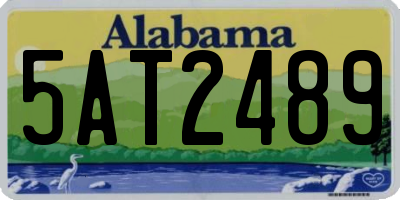 AL license plate 5AT2489