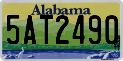 AL license plate 5AT2490