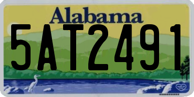 AL license plate 5AT2491