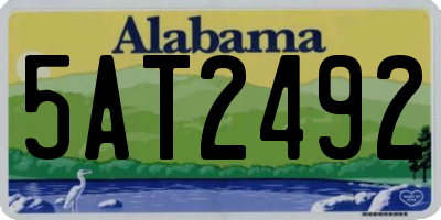 AL license plate 5AT2492