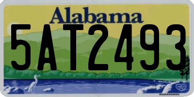 AL license plate 5AT2493