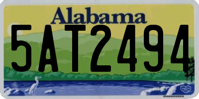 AL license plate 5AT2494