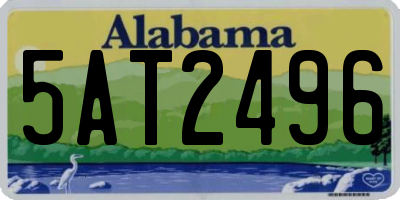 AL license plate 5AT2496