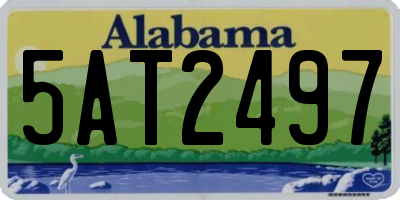 AL license plate 5AT2497