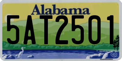 AL license plate 5AT2501