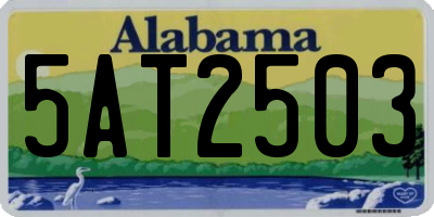 AL license plate 5AT2503
