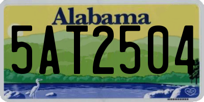 AL license plate 5AT2504