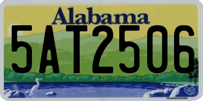 AL license plate 5AT2506