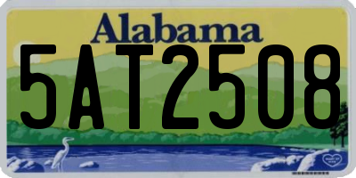 AL license plate 5AT2508