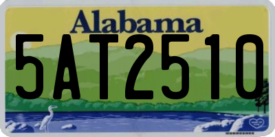 AL license plate 5AT2510