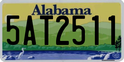 AL license plate 5AT2511