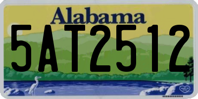 AL license plate 5AT2512