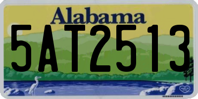 AL license plate 5AT2513