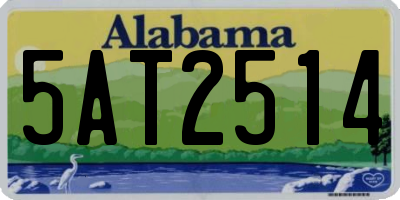 AL license plate 5AT2514