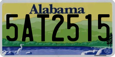 AL license plate 5AT2515