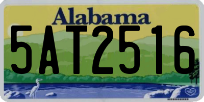 AL license plate 5AT2516