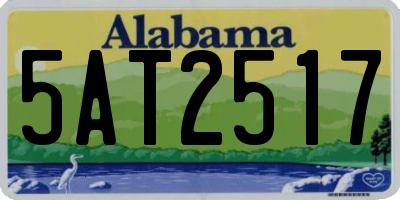 AL license plate 5AT2517