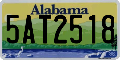 AL license plate 5AT2518