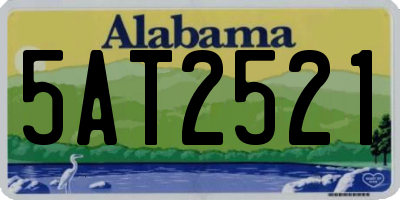 AL license plate 5AT2521